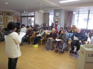 実習先である創幸デイサービスセンターでの報告会